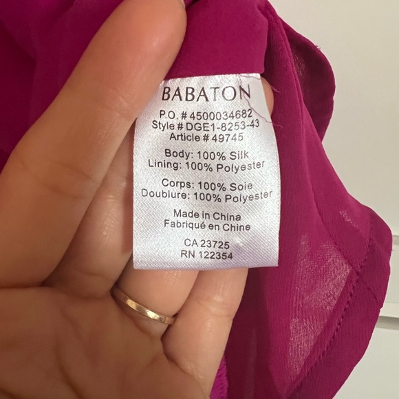 Aritiza fuchsia silk dress - Picture 3 of 5